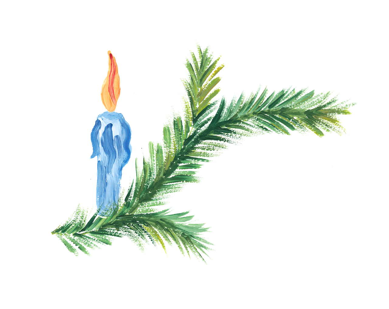Vánoční větvička - výzdoba se sundávala až na Imbolc